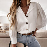 Blouse boutonnée à volants