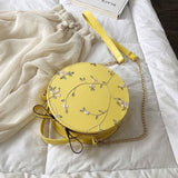 Sacs à main ronds en dentelle douce en cuir PU