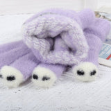 Gants tricotés en laine mignons