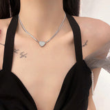 Chaîne de clavicule coeur d'amour magnétique