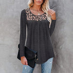 T-shirt oversize à imprimé léopard