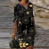 Robe vintage à col en V