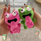 Porte-clés animal mignon grenouille en peluche