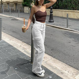 Jean cargo coupe droite