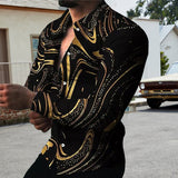 Chemise Graphique Imprimée En 3D Pour Homme