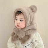 Bonnet avec écharpe intégré pour bébé