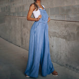 Salopette En Denim Sans Manches