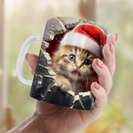 Tasse gonflée de chocolat chaud de Noël en 3D