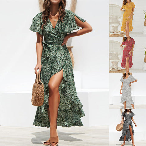 Robe Irrégulière En Mousseline De Soie