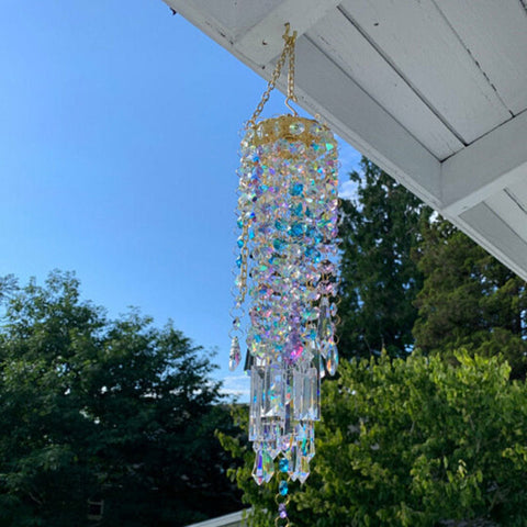 Carillon à vent en verre de cristal Aurora