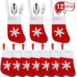 Sac de Couverts de Noël Chaussette Flocon de Neige
