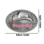 boucle de ceinture en alliage de chapeau de cowboy