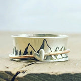 Continuez à grimper Bague en argent