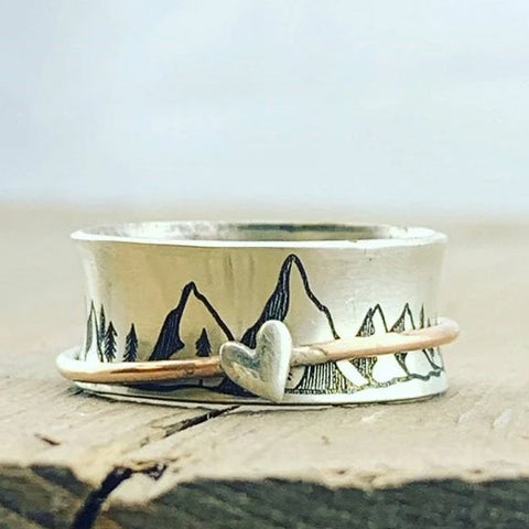 Continuez à grimper Bague en argent