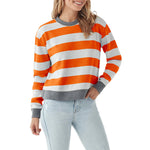 Sweat-shirt à manches longues et coupe slim à col rond et à la mode