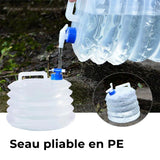 Réservoir d'eau pliable avec robinet
