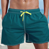 Short de plage imperméable de couleur unie pour hommes