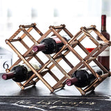 Porte-bouteilles en bois pliable