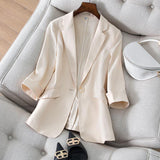 Veste de costume amincissante en Tencel