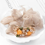 Élastiques à cheveux en cristal pour gros intestin