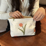 Trousse de maquillage florale mignonne