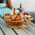 Table à Vin Portable en Bois pour Pique-nique
