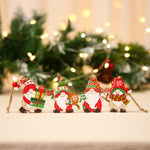 Ensemble de décorations de Noël en bois Gnome (12 pièces)
