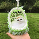 Panier de Fleurs Chaton Simulé