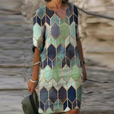 Robe vintage à col en V