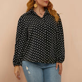 Chemise à Pois et Manches Ballon
