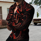 Chemise Graphique Imprimée En 3D Pour Homme