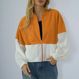 Manteau en molleton à empiècements multicolores