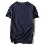 T-shirt d'été en lin pour hommes