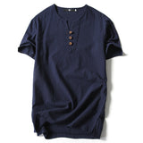 T-shirt d'été en lin pour hommes