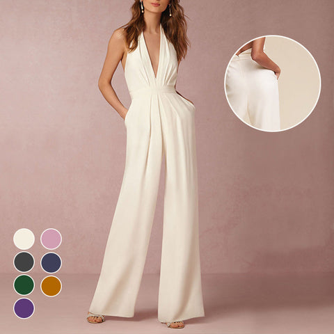 Pantalon sexy à col licou pour femmes