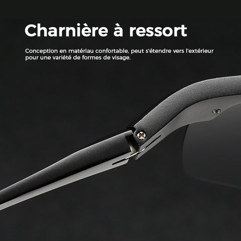 Lunettes de soleil photochromiques pour hommes avec verre polarisé