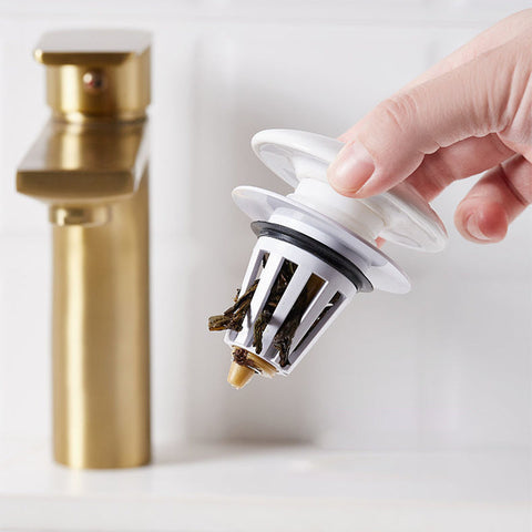 Drain de rebond escamotable pour évier en céramique