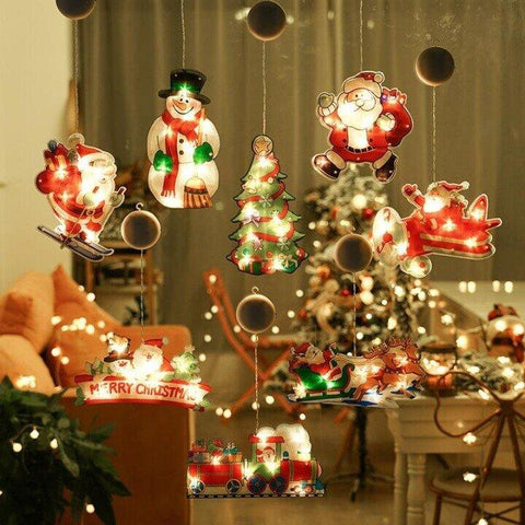 VENTE DE NOËL🎄Lumières à ventouse pour fenêtre de Noël
