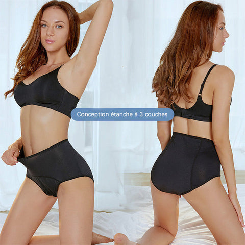 Culotte anti-fuite à trois couches pour femme