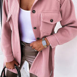 Manteaux En Laine Décontractés Á Col Fendu Pour Femmes