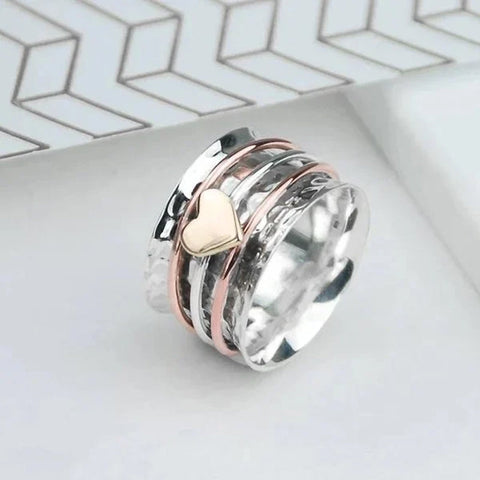 Anneau De Coeur De Spinner D'amour De Soi