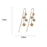 Boucles d'Oreilles à Pampilles Longues Fleur