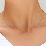 Collier à diamants avec lunette pour les initiales
