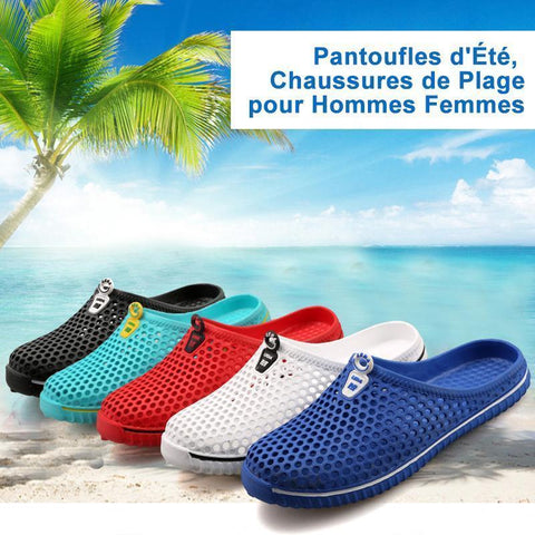Pantoufles d'été, Chaussures de Plage pour Hommes Femmes