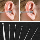 Ensemble d'outils de cueillette d'oreille en acier inoxydable