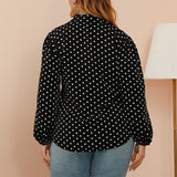 Chemise à Pois et Manches Ballon