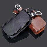Porte-clés de voiture en cuir et grain de bois