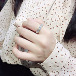 Bague Diamant Croix Pleine Moissanite