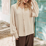 Chemise ample à boutonnage simple