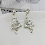 Boucles d'oreilles sapin de Noël scintillantes